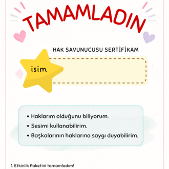 Çocuk Hakları Dijital Etkinlik Paketi 1 26 Sayfa PDF