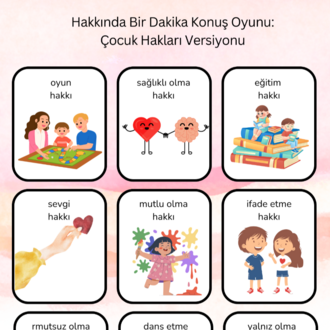 Çocuk Hakları Çalışma Kağıdı Etkinlik Seti