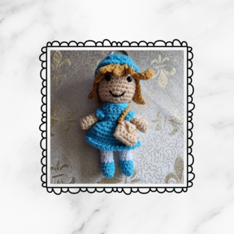 El Örgüsü Mavi Bebek Figürü - Tasarım Amigurumi Oyuncak & Hediye