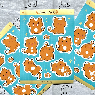 Nemo Cat Sticker Sheet
