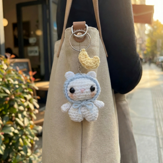 Ay/Yıldız Ayıcık Anahtarlık/Bag Charm