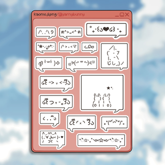 Kaomoji Sticker Sheet