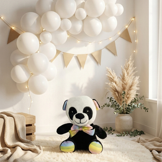 Gökkuşağı Panda - 25x15cm Kişiye Özel NFC’li Anı Hediyesi