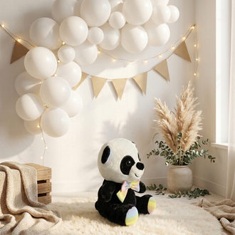 Gökkuşağı Panda - 25x15cm Kişiye Özel NFC’li Anı Hediyesi
