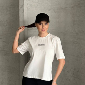 CALVİN KLEİN CROP BASİC T-SHİRT BEYAZ