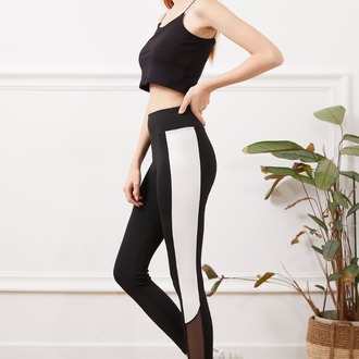 Kalın Şeritli Fileli Tayt