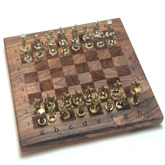 Ceviz Ağacı Satranç Takımı - 25 cm x 25 cm - CVZ-077