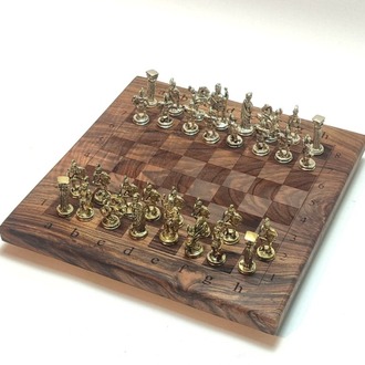 Ceviz Ağacı Satranç Takımı - 25 cm x 25 cm - CVZ-077
