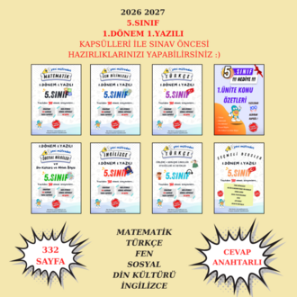 5.Sınıf 1.Dönem 1.Yazılı Kapsülleri