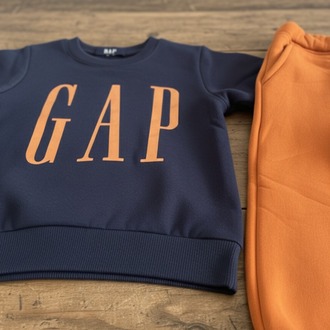 GAP TURUNCU LACİVERT 3 İPLİK ŞARDONLU ALT ÜST TAKIM