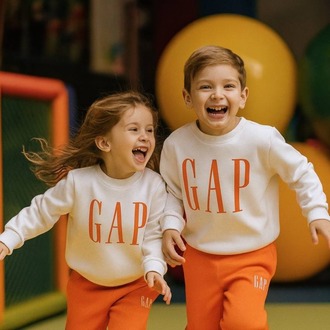 GAP TURUNCU BEYAZ 3 İPLİK ŞARDONLU ALT ÜST TAKIM