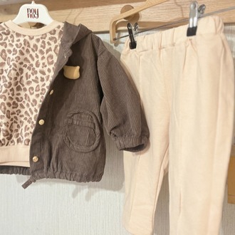 LEOPAR DESENLİ 3LÜ KADİFE TAKIM