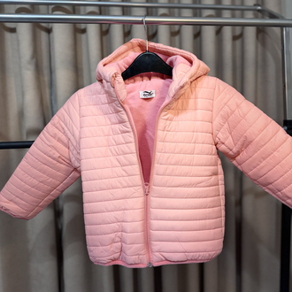 İçi yünlü pembe podufuk mont