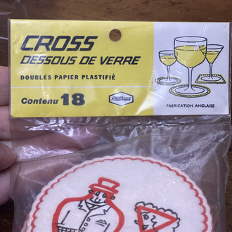 Vintage İngiliz Kokteyl Bardak Altlığı