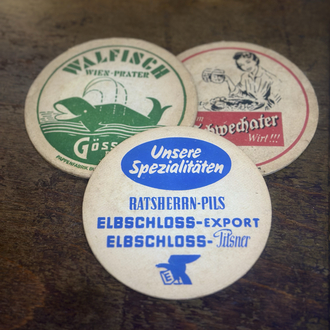 Vintage 3 Adet Bardak Altlıkları