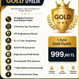1 AYLIK GOLD UYELIK