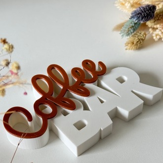 Dekoratif "Coffee Bar" Yazılı 3D Figür