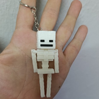 Hareketli Minecraft İskelet Anahtarlık