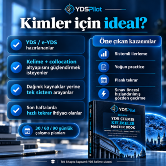 YDSPilot 2015–2026 YDS Çıkmış Kelimeler Master Book