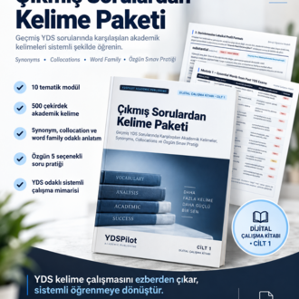 YDSPilot Çıkmış Sorulardan Kelime Paketi – 500 Akademik Kelime | YDS Vocabulary Master Pack