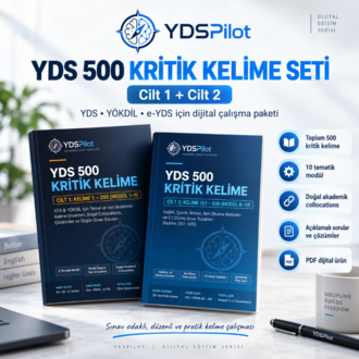 YDSPilot YDS 500 Kritik Kelime Seti | Cilt 1 + Cilt 2 | YDS – YÖKDİL – e-YDS