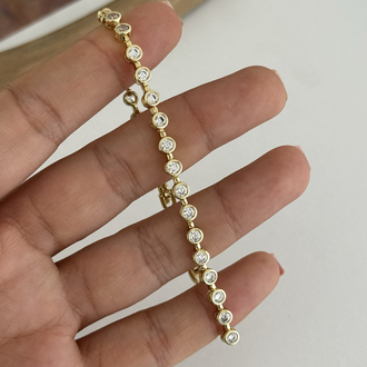 14k Xuping seri sıvama taş su yolu bileklik 