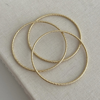 14k xuping seri 3lü Ajda bilezik 55 mm iç çap