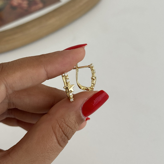 14k Xuping seri yıldız küpe 