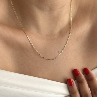 14k xuping seri figaro kolye 50 cm 