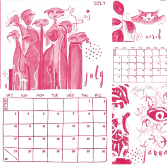 2027 Archydi Takvimi / PINK