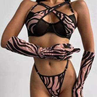 İthal Leopar Jartiyer Set