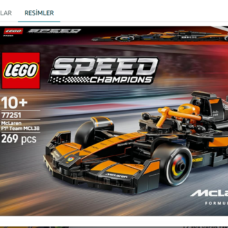 LEGO Speed Champions McLaren F1 Team MCL38 Yarış Arabası 77251  - 269 parça