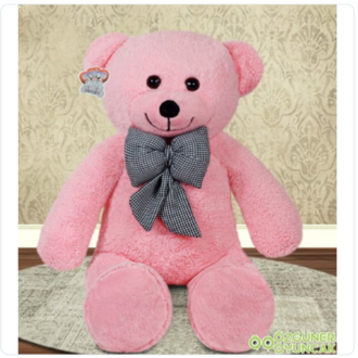 100 CM PEMBE PAPYONLU DEV PELUŞ AYICIK