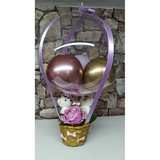 Lila efektli balon sepeti