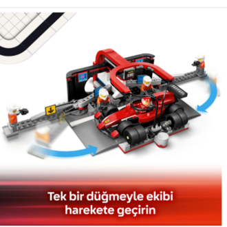 LEGO City Ferrari Arabalı F1 Pit Stop ve Pit Ekibi 60443 - 322 PARÇA
