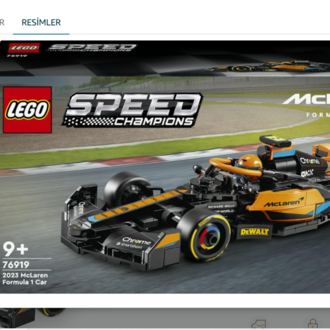 LEGO Speed Champions 2023 McLaren Formula 1 Yarış Arabası Set 76919 (245 Parça)