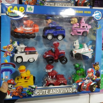 9 LU PAW PATROL ARAÇ SETİ