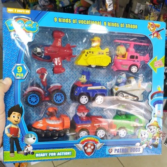 9 LU PAW PATROL ARAÇ SETİ