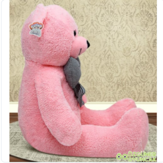 100 CM PEMBE PAPYONLU DEV PELUŞ AYICIK