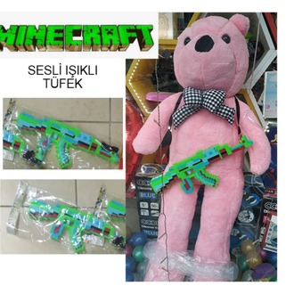 MINECRAFT SESLİ IŞIKLI TÜFEK (ASORTİ RENK)