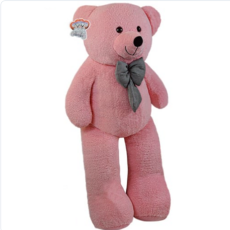 130 CM PEMBE PAPYONLU DEV PELUŞ AYICIK