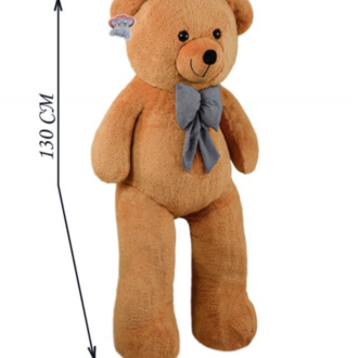 130 CM KAHVE PAPYONLU DEV PELUŞ AYICIK