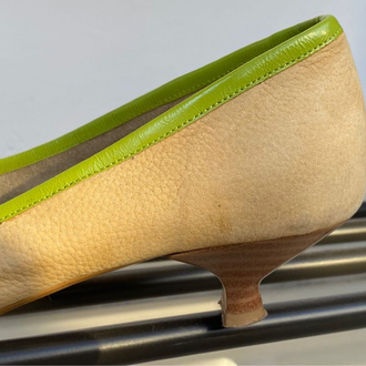 laura chelini suede kitten heels