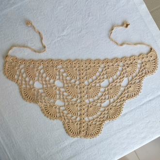 Kanatlı Bej Örme Bandana