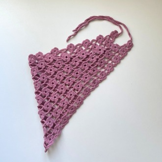 Lila Çiçekli Bandana