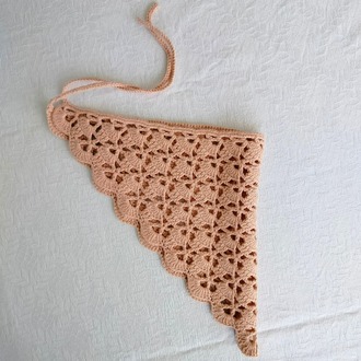 Pudra Yelpaze Örme Bandana