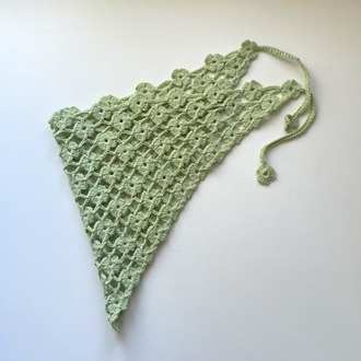 Yeşil Çiçekli Bandana