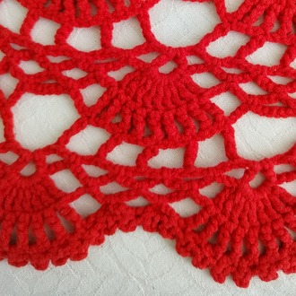 Kanatlı Kırmızı Örme Bandana