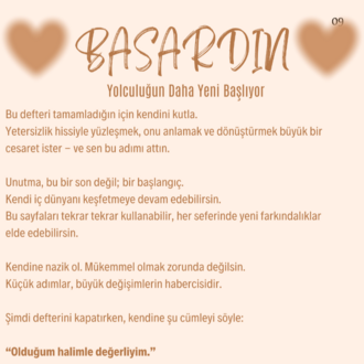 Yetersizlik Hissine Veda Et! Kişisel Gelişim için Dijital Çalışma Kitabı 10 SAYFA
