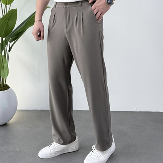 Vizon Renk Baggy Kumaş Pantolon
